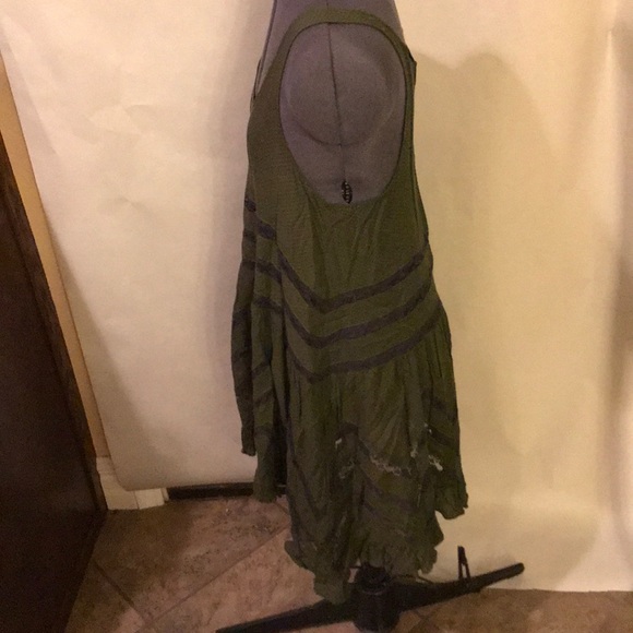 Free People intimately trapeze army green dress S - Picture 2 of 4